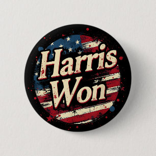 Kamala Won 2024 Präsident 47. des Weißen Hauses Button
