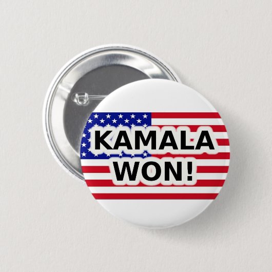 KAMALA WON! BUTTON (Vorne & Hinten)