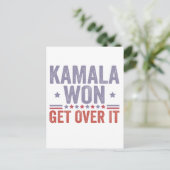 Kamala Won überholen Harris Walz Election Postkarte (Stehend Vorderseite)