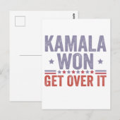 Kamala Won überholen Harris Walz Election Postkarte (Vorne/Hinten)