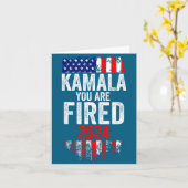 Kamala You're Fired Funny Anti Kamala Harris Elect Karte (Gelbe Blume)