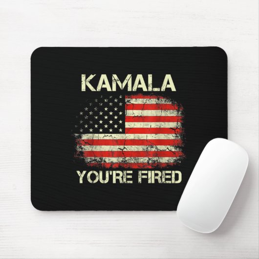 Kamala You're Fired Funny Anti Kamala Harris Elect Mousepad (Mit Mouse)