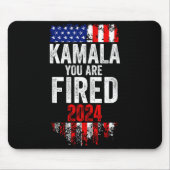 Kamala You're Fired Funny Anti Kamala Harris Elect Mousepad (Vorne)