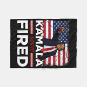 Kamala You're Fired Funny  Fleecedecke (Vorderseite (Horizontal))