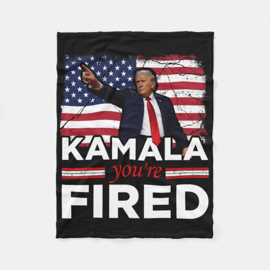 Kamala You're Fired Funny  Fleecedecke (Vorderseite)