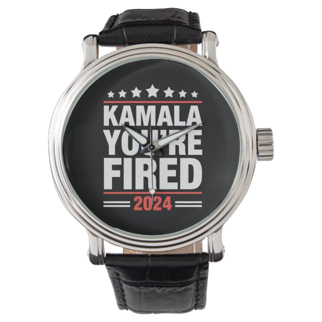 Kamala You're Fired Kamala Harris 2024 Armbanduhr (Vorderseite)
