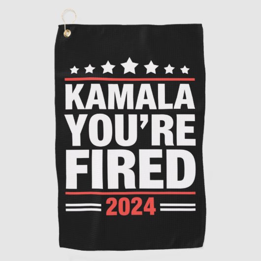 Kamala You're Fired Kamala Harris 2024 Golfhandtuch (Vorderseite)