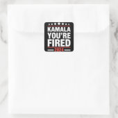 Kamala You're Fired Kamala Harris 2024 Quadratischer Aufkleber (Tasche)