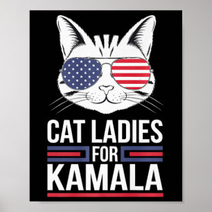 Kamala zur Präsidentin - Katzenlady Uni Premium  Poster