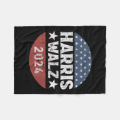 Kamalaharris Timwaltz 2024 Abstimmung Fleecedecke (Vorderseite (Horizontal))
