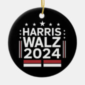 KamalaHarris TimWaltz 2024 Keramik Ornament (Vorne)