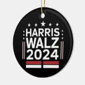 KamalaHarris TimWaltz 2024 Keramik Ornament (Links)