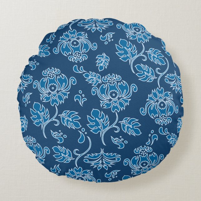 Kamaole Hawaii Tropical Protea Floral Reversible Rundes Kissen (Vorderseite)