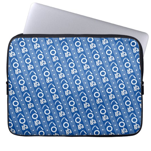 Kamawanu Edo-Stil Grafikmuster Laptopschutzhülle (Vorderseite)