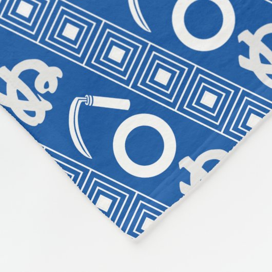 Kamawanu Edo-Style Graphic Pattern Fleecedecke (Ecke)