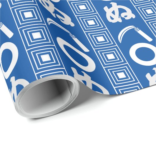 Kamawanu Edo-Style Graphic Pattern Geschenkpapier (Rolleneckpunkt)