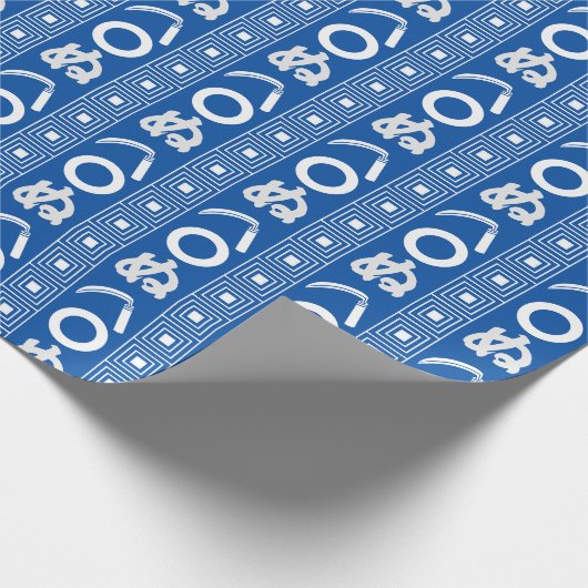 Kamawanu Edo-Style Graphic Pattern Geschenkpapier (Ecke)