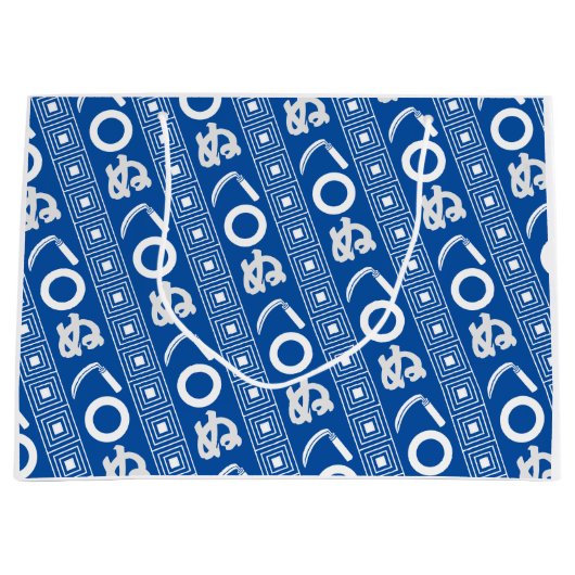 Kamawanu Edo-Style Graphic Pattern Große Geschenktüte (Vorderseite)