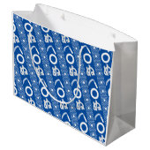 Kamawanu Edo-Style Graphic Pattern Große Geschenktüte (Rückseite Schrägansicht)