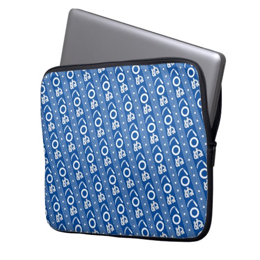 Kamawanu Edo-Style Graphic Pattern Laptopschutzhülle (Vorderseite Links)