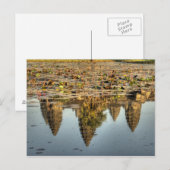Kambodscha, Angkor. Reflektion des Tempels Postkarte (Vorne/Hinten)