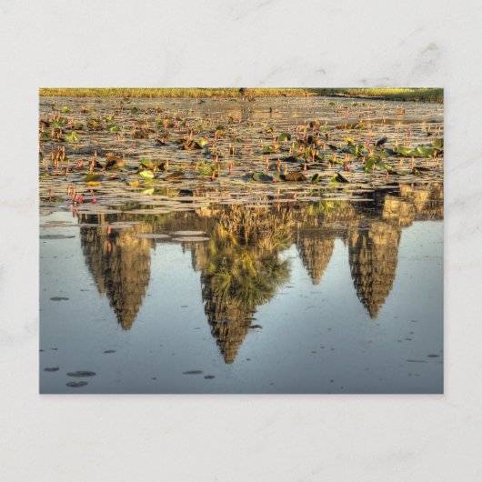 Kambodscha, Angkor. Reflektion des Tempels Postkarte (Vorderseite)