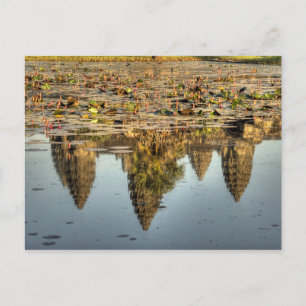 Kambodscha, Angkor Wat. Spiegelung des Tempels Postkarte