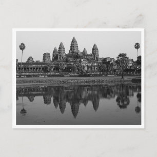 Kambodscha  Angkor Wat Travel Foto B&W Postkarte