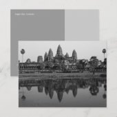 Kambodscha| Angkor Wat Travel Foto B&W Postkarte (Vorne/Hinten)