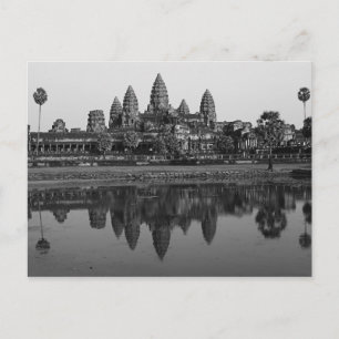 Kambodscha  Angkor Wat Travel Foto B&W Postkarte