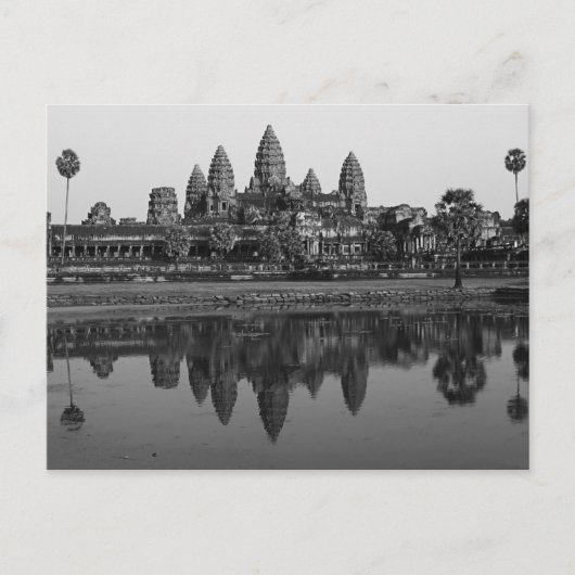 Kambodscha| Angkor Wat Travel Foto B&W Postkarte (Vorderseite)