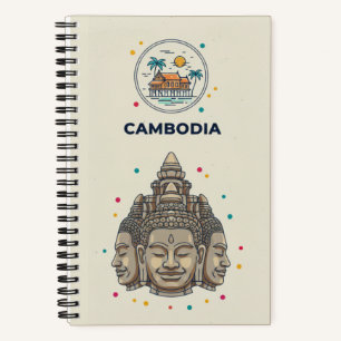 Kambodscha-Erbe- und Angkor-Fotoarchiv-Journal Notizblock