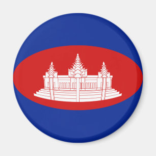 Kambodscha Fischaugen-Flagge-Magnet Magnet