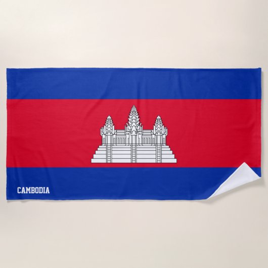 Kambodscha Flag Splendid Patriotic Strandtuch (Vorderseite)