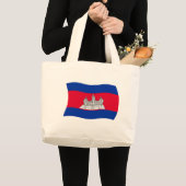 Kambodscha Flag Tote Bag Jumbo Stoffbeutel (Vorderseite (Produkt))