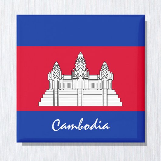 Kambodscha-Flagge/Asien-Urlaub/Sportfans Magnet