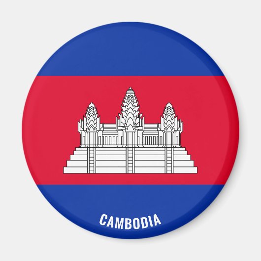 Kambodscha-Flagge Charming Patriotic Magnet (Vorne)