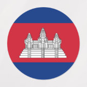 Kambodscha-Flagge Etiketten (Design 2)