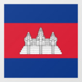 Kambodscha-Flagge Fensteraufkleber (Blatt)