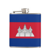 Kambodscha-Flagge Flachmann (Vorderseite)