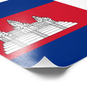 Kambodscha-Flagge Fotodruck (Ecke)