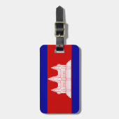 Kambodscha-Flagge Gepäckanhänger (Vorderseite vertikal)