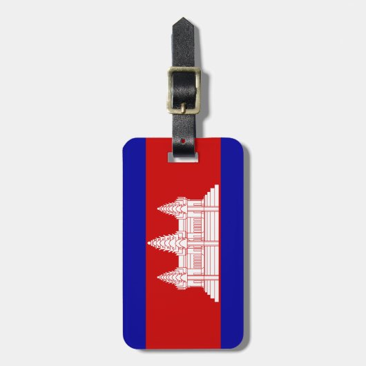 Kambodscha-Flagge Gepäckanhänger (Vorderseite vertikal)