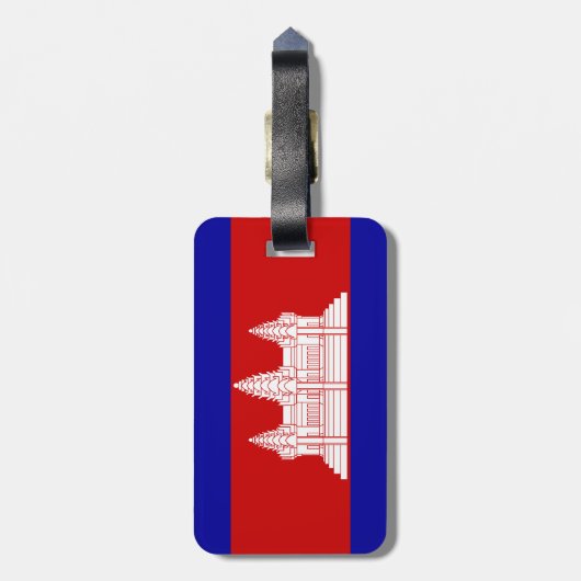 Kambodscha-Flagge Gepäckanhänger (Rückseite vertikal)