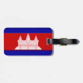 Kambodscha-Flagge Gepäckanhänger (Rückseite horizontal)