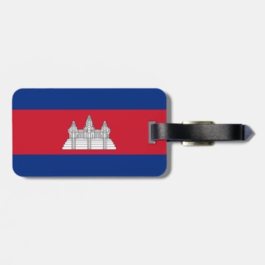 Kambodscha-Flagge Gepäckanhänger (Rückseite horizontal)