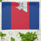 Kambodscha-Flagge Geschirrtuch (Gefaltet)