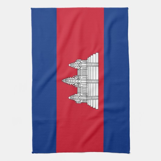 Kambodscha-Flagge Geschirrtuch (Vertikal)