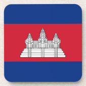 Kambodscha-Flagge Getränkeuntersetzer (Vorderseite)