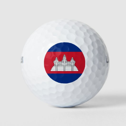 Kambodscha-Flagge Golfball (Vorderseite)